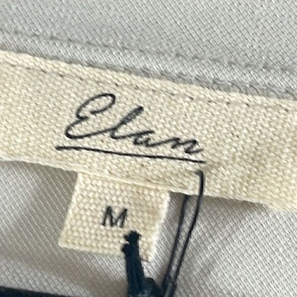 Elan Top Womens size Medium pull string V Neck Gray Stone pullover New - Picture 8 of 13